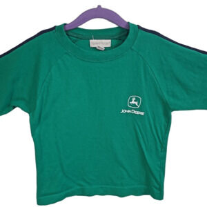 Apples & Oranges Toddler Size S John Deere Graphic Tee Shirt Green 100% Cotton